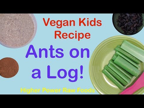 RAW VEGAN KIDS Ants on a Log Recipe | Higher Power Raw Foods