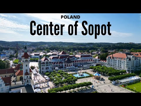Center of Sopot - 4K drone video