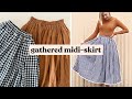 DIY Gathered Midi Skirt With Pockets How To Make A Gathered Skirt