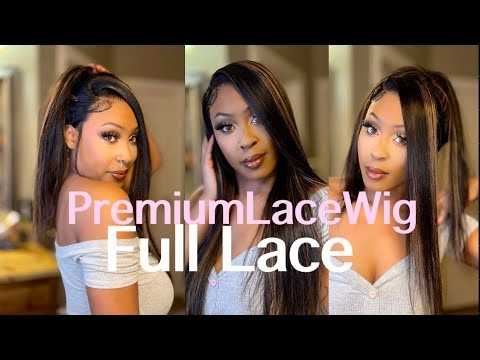 Highlight Color 1B/30 Full Lace Wig 24inch Brazilian Straight Human Hair Wig