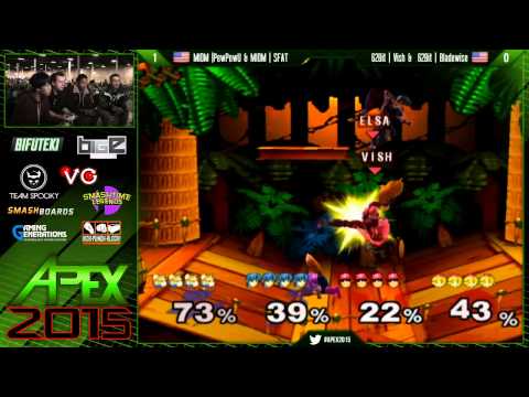 Apex 2015 - 62bit | Vish & 62bit | Bladewise VS MIOM | PewPewU & SFAT - SSBM Losers Bracket - Melee
