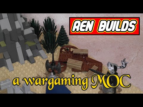 Ren Builds a Wargaming Battle Terrain LEGO MOC (freestyle, fast-forward)