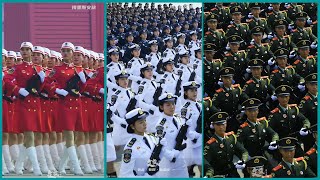 【シンクロムービー】中国軍事パレード　行進　シンクロすごい！
