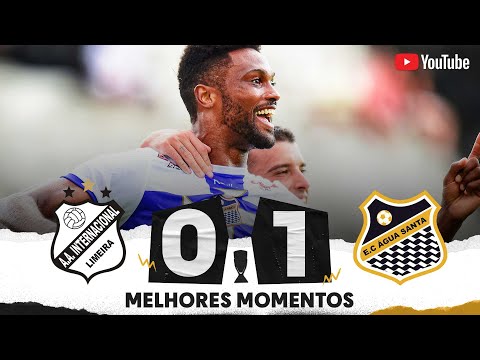 Gols e lances de Internacional de Limeira x Água Santa