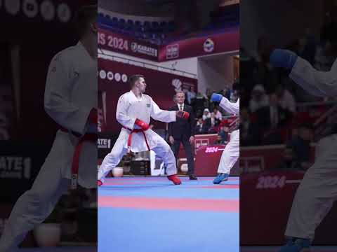 asome reverse punch 🤯🔥 || wkf karate kumite || #karate #wkf #kumite #ytshorts #skarate #martialart