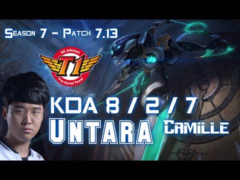 SKT T1 Untara CAMILLE vs RENEKTON Top - Patch 7.13 KR Ranked