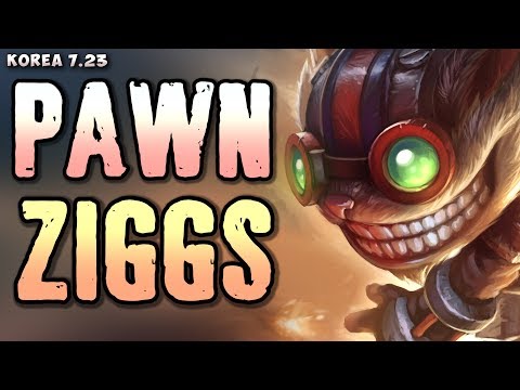 KT Pawn plays Ziggs mid v Lucian matchup - Korean SoloQ patch 7.23
