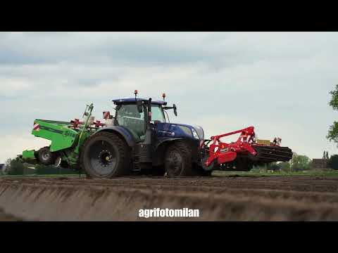 akkerbouwbedrijf de Scheemaeker met 2 New Holland met AVR planters/ Oosteeklo