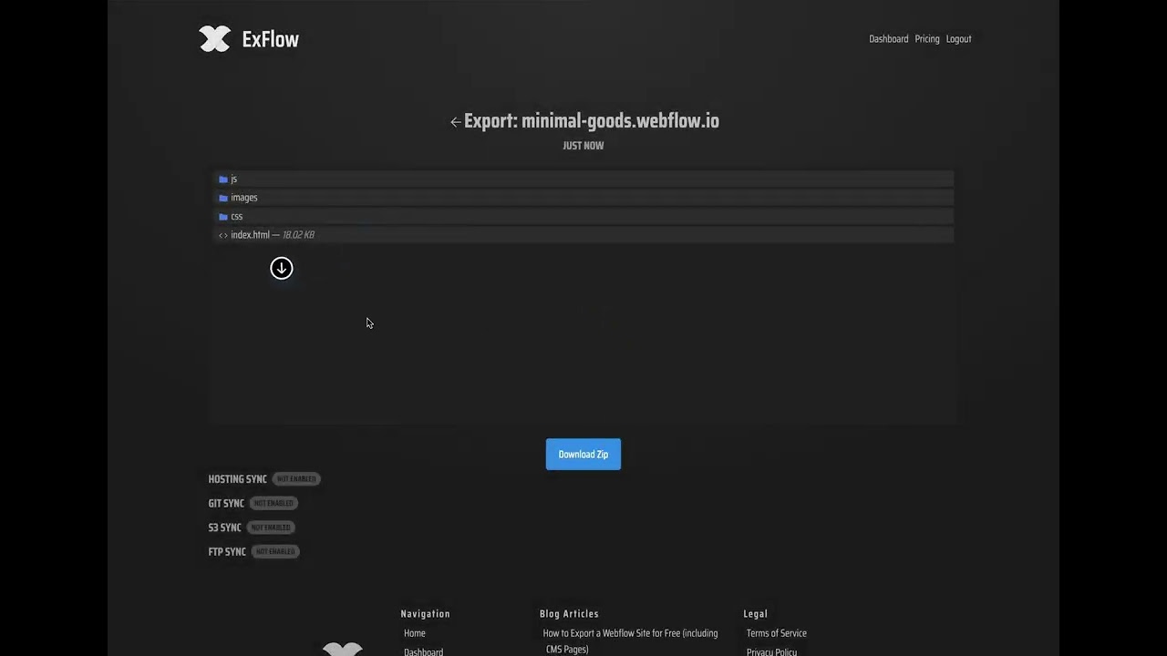 How to Export a Webflow Site for Free