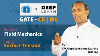 ACE Academy GATE-CIVIL/Mech Digital/Online Classes - Deep Learn : Fluid Mechanics: Surface Tension