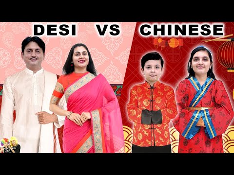 DESI VS CHINESE | Food Challenge with family | Favourite food | Aayu and Pihu Show