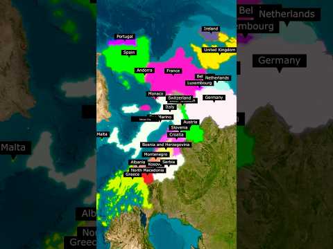 All European countries in 60 sec | Europe | Sixth largest continent in the world |