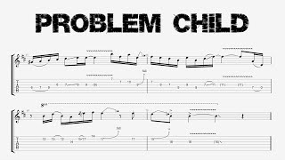 AC/DC - PROBLEM CHILD - Guitar Solos Tutorial (Tab + Sheet Music)