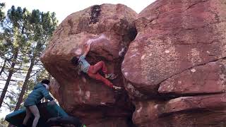 Video thumbnail of Orejas de las regletas, 7c+. Albarracín