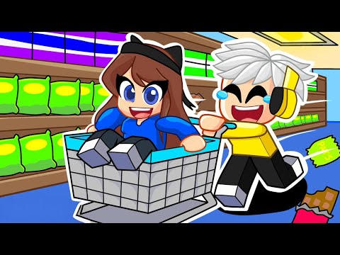 I SURVIVE 24 HOURS INSIDE a SUPERMARKET on Roblox!