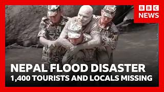 New Nepal flood warnings as 1,400 tourists and locals confirmed missing | BBC News