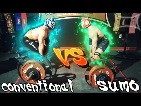 DEADLIFT BATTLE CONVENTIONAL VS SUMO - 600lbs for 21 Reps!?