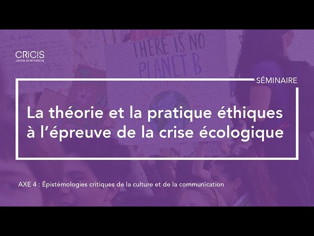 Séminaire: «Lucie Sauvé: En quête d »un gouvernail éthique au cœur de la crise écologique»