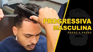 Como Fazer PROGRESSIVA em Cabelo Masculino Curto (Melhor Progressiva Masculina)