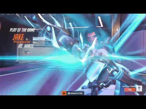 POTG! JAKE INSANE HANZO GAMEPLAY OVERWACTH 2 SEASON 3 TOP 500