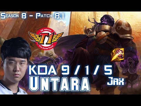 SKT T1 Untara JAX vs KZ Rascal SHYVANA Jungle - Patch 8.1 KR Ranked