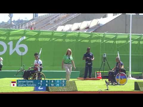 Men's Individual Recurve Open 1/16 -Tomohiro v Gomez - Rio 2016 Paralympics