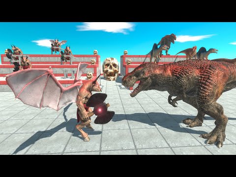 ⚡ Magic Minotaur vs T-Rex & Carnivores Faction on Tournament  - 🦖 Animal Revolt Battle Simulator 🦕