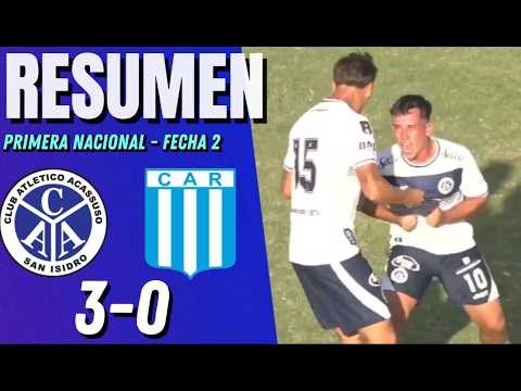 Acassuso - Racing de Córdoba | Resumen | Primera Nacional 2026 | Fecha 2