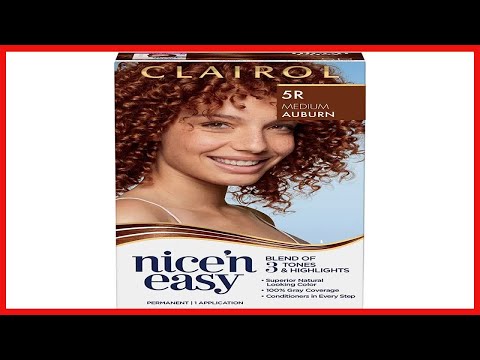 Clairol Nice'n Easy Permanent Hair Dye, 5R Medium...