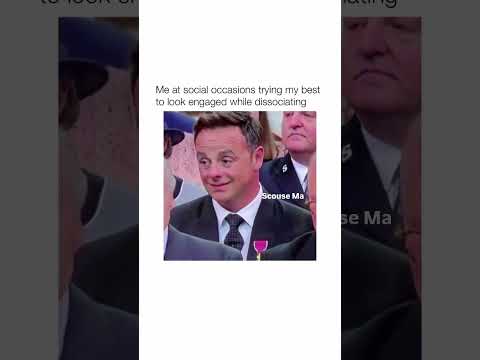 Me at social occasions trying my best to look engaged while dissociating 😅🫥