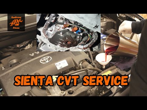 Toyota Sienta CVT service | K210 transmission fluid and filter replacement