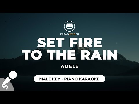 Set Fire To The Rain - Adele (Male Key - Piano Karaoke)