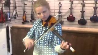 Audrey Budington plays Jordan violin @ Electric Violin Shop