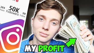 How Much a 50k INSTAGRAM MAKES A MONTH (Insanely Profitable)