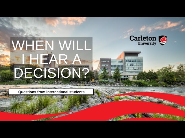 Watch Video: When will I hear a decision?