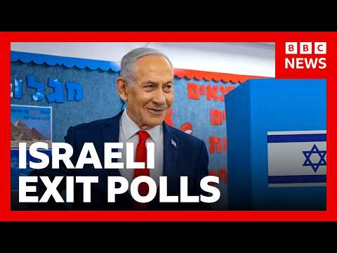 Israeli exit polls suggest no clear winner with Eisenkot's bloc just ahead of Netanyahu | BBC News