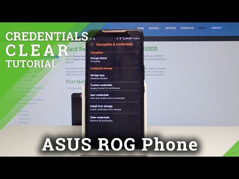 Reset Certificates in ASUS ROG Phone - Clear Credentials