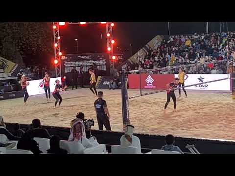 The volleyball Queens in action in Qatar