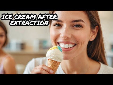 Why is eating ice cream beneficial after tooth extraction?