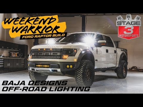 2013 Ford Raptor Baja Designs Lighting Install Day Vlog