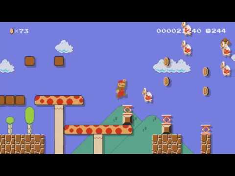 Mushroom Bullet Platform Way by bosseditor - Super Mario Maker - No Commentary 1br