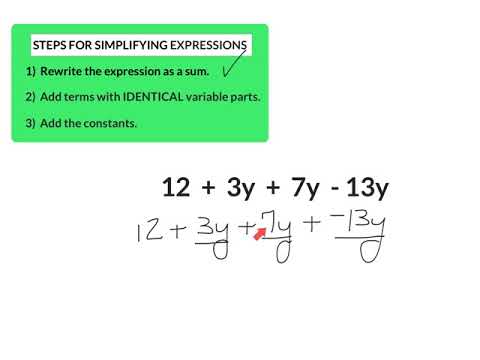 Part of a video titled Simplifying Expressions Without Parentheses - YouTube