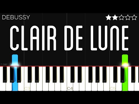 Debussy - Claire de Lune | EASY Piano Tutorial