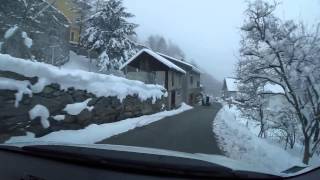 preview picture of video 'Drive through Orelle, village near les Trois Vallees ski resort, French Alps'