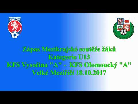 Utkání MKS - KFS Vysočina "A" - Olomoucký "A" - 18.10.2017 Velké Meziříčí