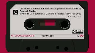 Lecture 6: Cameras for human-computer interaction (HCI)