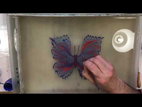 Paper Marbling and Turkish Ebru high speed butterfly demo with James Mouland