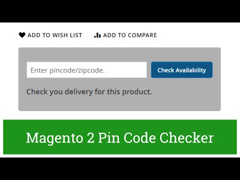 Magento 2 Pincode Checker