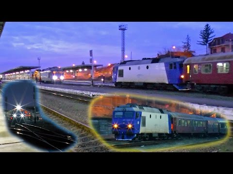 Super-Extra-Mega EMD Hornz 'n Flashes + IR1833 in Oradea station (27 02 2016)