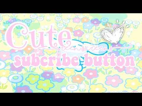 Cute Youtube Subscribe Button Green Screen Free Use